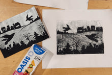 Load image into Gallery viewer, Intro to Printmaking: Tetrapak prints (Feb. 18 &amp; 25 @ 6:30 PM)
